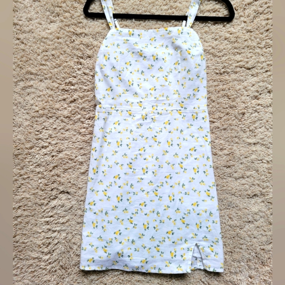 Abercrombie & Fitch White and Yellow Floral Mini Dress